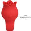 PRETTY LOVE - JAE VIBRADOR DE DEDO FORMA DE ROSA 10 VIBRACIONES ROJO