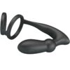 img_198291_245f638cd63480807a01694a4363a554_1.jpg PRETTY LOVE - EMONI ANILLO PENE + PLUG ANAL 12 VIBRACIONES NEGRO