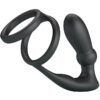 img_198296_9bc840fa8951b19a5b8e20a68b87f638_1.jpg PRETTY LOVE - EMONI ANILLO PENE + PLUG ANAL 12 VIBRACIONES NEGRO