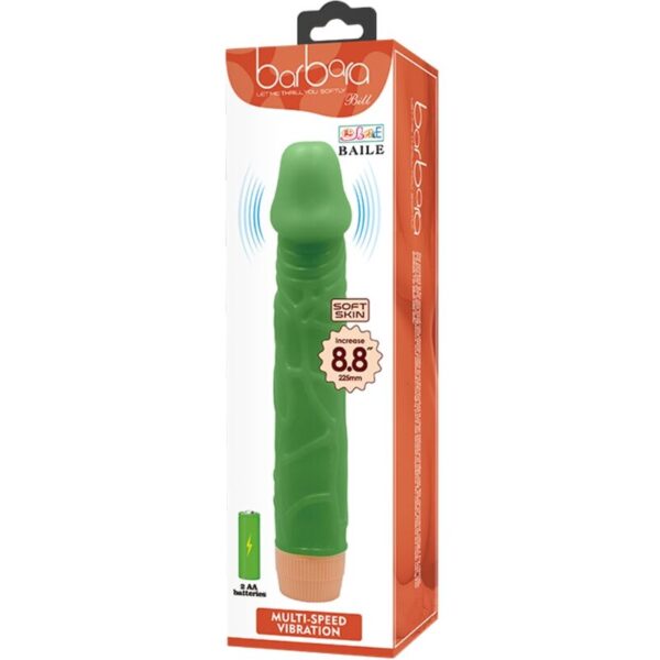 img_198670_cd6b745eb3b78b5367d6818b4a402813_1.jpg BAILE - BILL VIBRADOR REALÍSTICO 22.5 CM VERDE