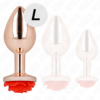 KINK - PLUG ANAL ORO ROSADO ROSA ROJA L