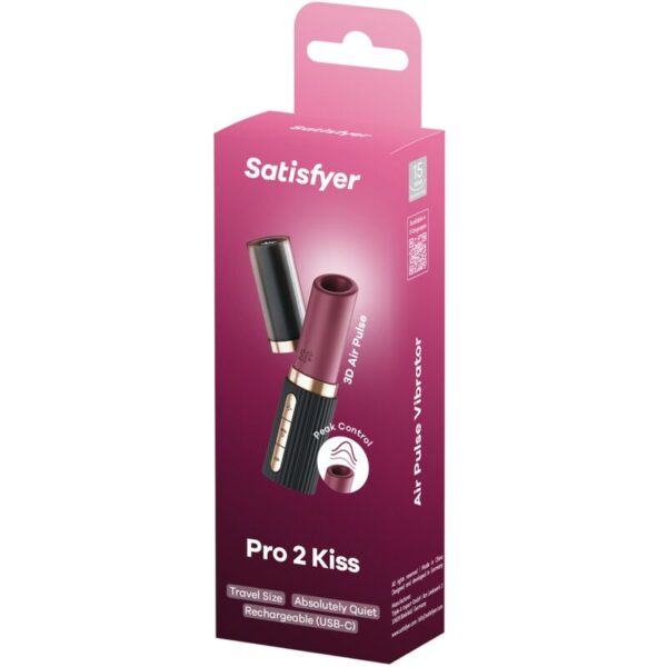 img_199940_f50543a48176b1c8eb070999a2507e1c_1.jpg SATISFYER - PRO 2 KISS ESTIMULADOR CLÍTORIS POR ONDAS GRANATE / NEGRO
