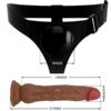 PRETTY LOVE - KYTON HARNESS BRIEFS UNIVERSAL CON DILDO SQUIRTING 19 CM MULATO