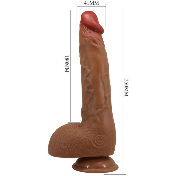 img_201779_ff78e29b2aedce2caa19612f3e7b9f47_1.jpg BAILE - BEAUTIFUL WILKS VIBRADOR REALÍSTICO DE 5 CONFIGURACIONES 25 CM MULATO