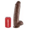 img_29670_958a1950103fcbfa89fa09bc135f3e96_1.jpg KING COCK - 11 PENE REALÍSTICO MARRÓN 28 CM