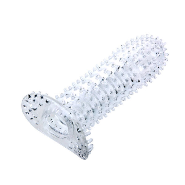 img_31580_5ec78d2e6722ab24fb3e807845ed1ad3_1.jpg BAILE - FUNDA PARA PENE CON PUNTOS ESTIMULANTES MORADO 14 CM