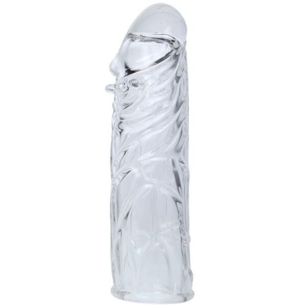 img_31611_93ec007947cc02909c7b634a96360640_1.jpg BAILE - FUNDA TRANSPARENTE PARA EL PENE EN SILICONA 13 CM