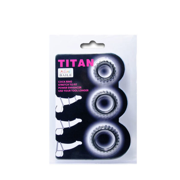 img_41868_8c6e53ddd44cac133a29b48be06d65a8_1.jpg BAILE - TITAN SET 3 PCS COCK RING BLACK 2.8 + 2.4 + 1.9 CM
