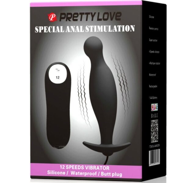 img_49895_3b682cb95adf662d58216bdbbea9b747_1.jpg PRETTY LOVE - PLUG ANAL SILICONA 12 MODOS VIBRACIÓN NEGRO