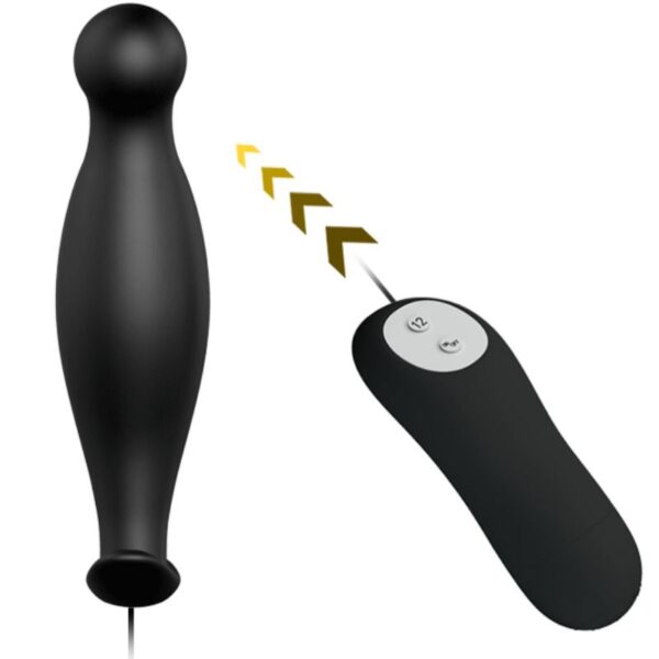 img_49896_d1cce7422d1753e35d297e86f0d40178_1.jpg PRETTY LOVE - PLUG ANAL SILICONA 12 MODOS VIBRACIÓN NEGRO