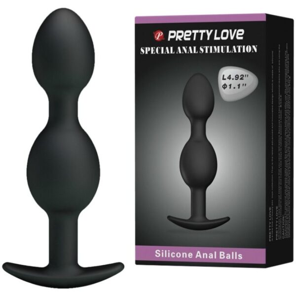 img_50367_10a534ec2f5a98d2b2c9363f9dfc977c_1.jpg PRETTY LOVE - BOLAS ANALES SILICONA 12.5 CM NEGRO