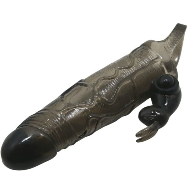 img_53177_9723d3fe1c2b5aa96960d281eb7d84cd_1.jpg BAILE - BRAVE MAN FUNDA REALISTICA PENE CON RABBIT 16.5 CM NEGRO