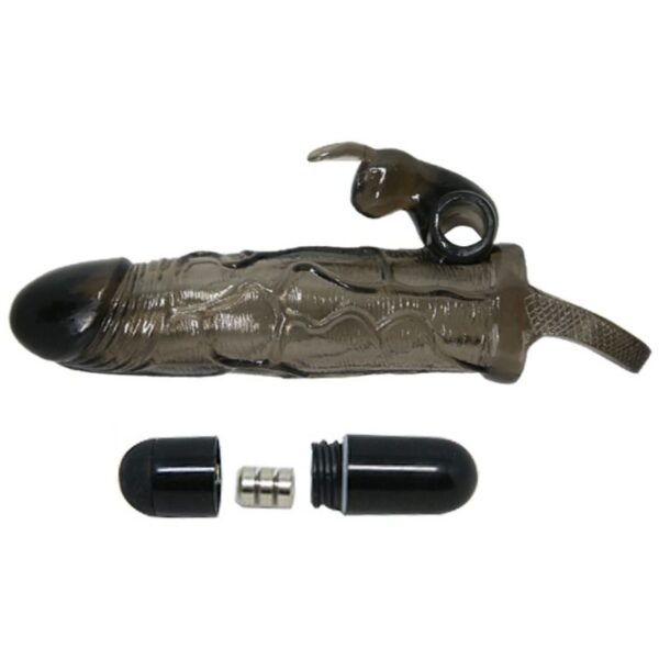 img_53181_9fbbe70a4564539473caafe1ade31b39_1.jpg BAILE - BRAVE MAN FUNDA REALISTICA PENE CON RABBIT 16.5 CM NEGRO