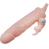 img_53186_8bb6dbfe253c239b8108f58c9c71e20f_1.jpg BAILE - BRAVE MAN FUNDA PENE CON RABBIT VIBRADOR 16.5 CM NATURAL