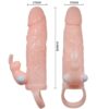 img_53188_66c0947a36188a9f30a9a6ef94aec775_1.jpg BAILE - BRAVE MAN FUNDA PENE CON RABBIT VIBRADOR 16.5 CM NATURAL