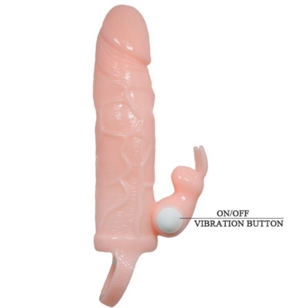 img_53189_1fccb0da4e6dcde2b65f5600de15c09c_1.jpg BAILE - BRAVE MAN FUNDA PENE CON RABBIT VIBRADOR 16.5 CM NATURAL