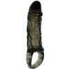 BAILE - FUNDA EXTENSORA PENE CON STRAP PARA TESTÍCULOS NEGRO 13.5 CM