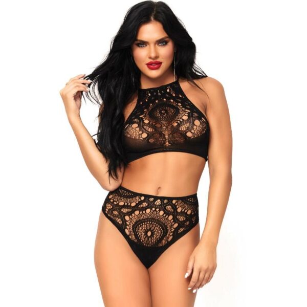 LEG AVENUE - SET 2 PIEZAS TOP Y PANTIES S/M