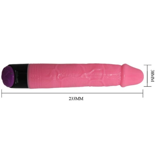 BAILE - COLORFUL SEX VIBRADOR REALÍSTICO ROSA 23 CM