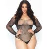LEG AVENUE - CRYSTALIZED FISHNET BODYSTOCKING 1X-2X