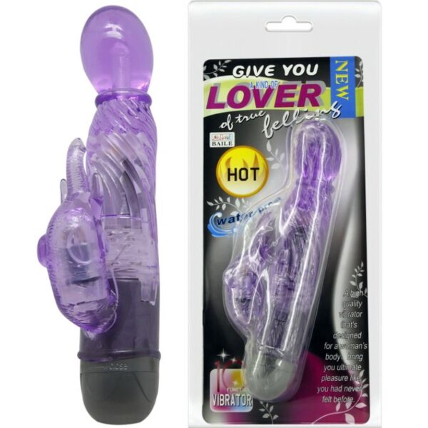 img_74642_d52938f3535edefacb4145cc6b4333bc_1.jpg BAILE - GIVE YOU A KIND OF LOVER VIBRADOR CON RABBIT LILA 10 MODOS