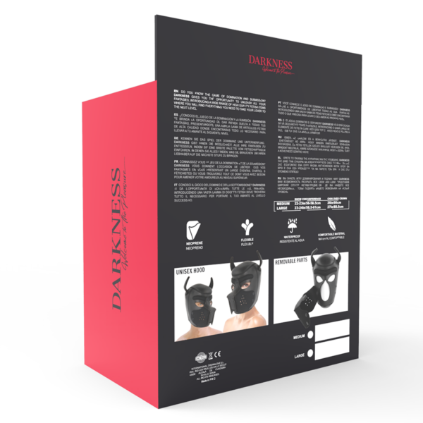 img_84959_21ef0ec2aca4b5f3ba77dd55d3177e1e_1.png DARKNESS - MÁSCARA PERRO DE NEOPRENO CON HOCICO EXTRAÍBLE L
