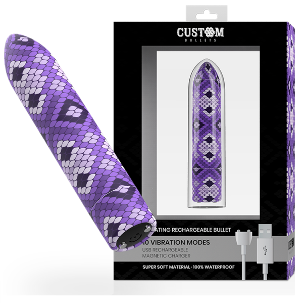 img_92190_9d66ccc592c161cded902935a835ed7e_1.png CUSTOM BULLETS - BALA RECARGABLE SNAKE LILA 10 INTENSIDADES