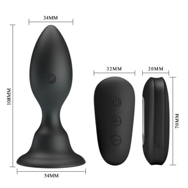 img_93359_0e6d403fa1ac0990e48deae4badea5d1_1.jpg MR PLAY - PLUG ANAL CON VIBRACIÓN NEGRO CONTROL REMOTO