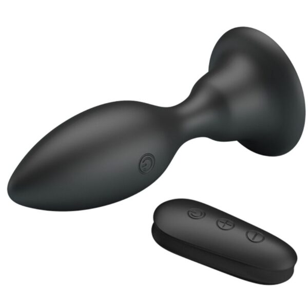 img_93362_5f4e1a0183b0a2c9d2146e01e4086d5b_1.jpg MR PLAY - PLUG ANAL CON VIBRACIÓN NEGRO CONTROL REMOTO