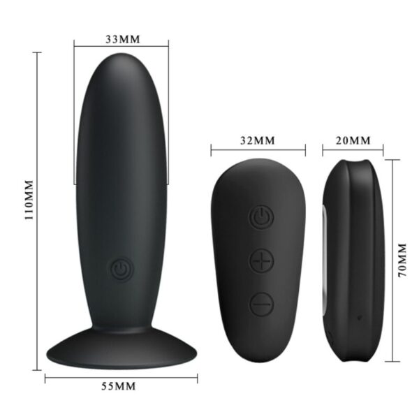 img_93439_6e9183c5b382572fab3da076ca01c78e_1.jpg MR PLAY - PLUG ANAL CON VIBRACIÓN NEGRO CONTROL REMOTO